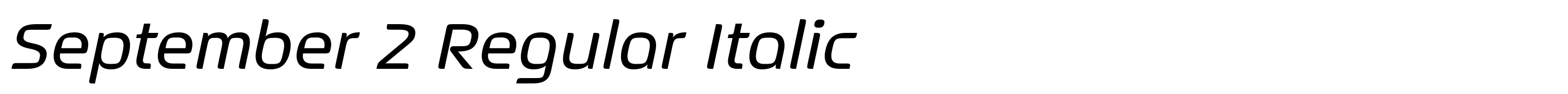 September 2 Regular Italic